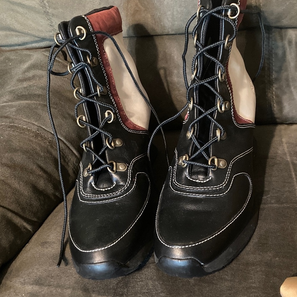 Timberland Tri Color Nubuck Leather Wedge Boot